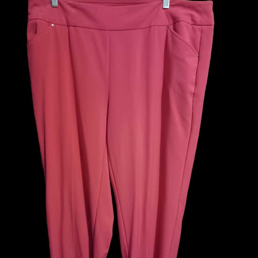 Roz & Ali for Dress Barn Pink Dress Pants Women size 16